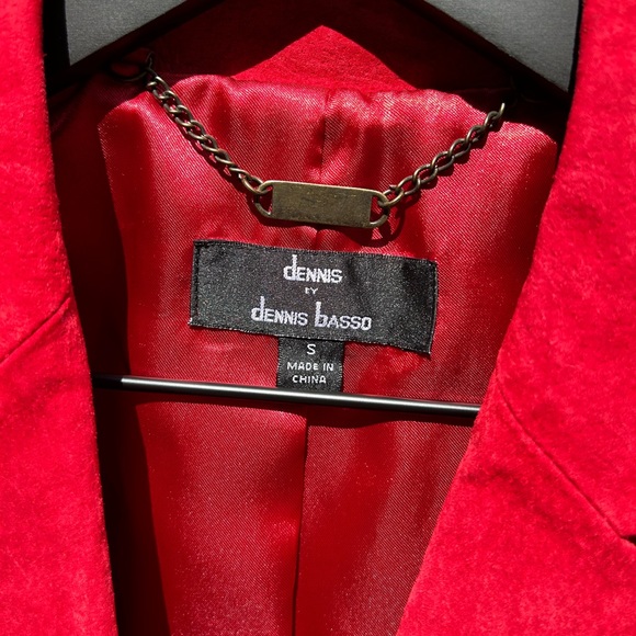 Dennis Basso Washable Suede Leather Jacket Size S. RED - Picture 6 of 9